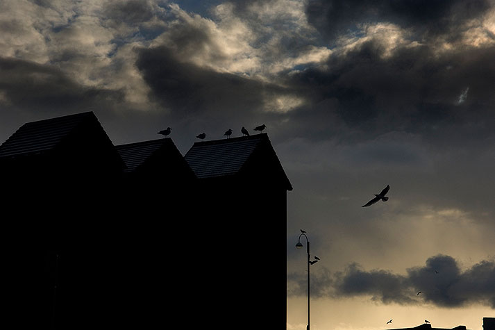 Net Huts Moody Sky